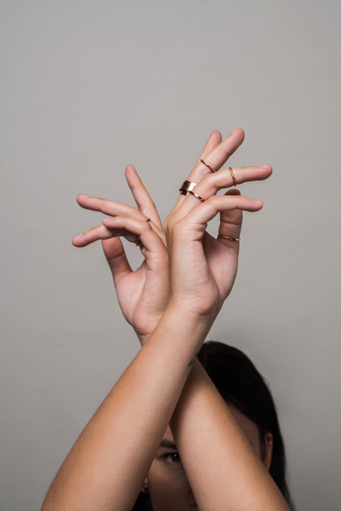 Schuifringen set van 3 | 'Cu'
